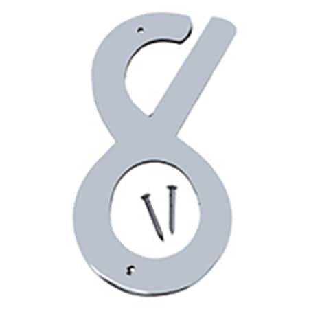 Hy-Ko 4 In Satin Nickel Finish Number 8, 10PK A31208